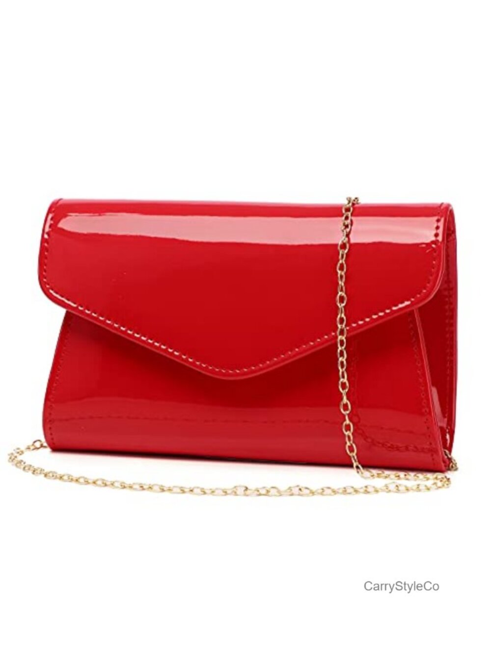 Patent Leather Envelope Clutch Womens Evening Handbag Crossbody Shoulder Purse